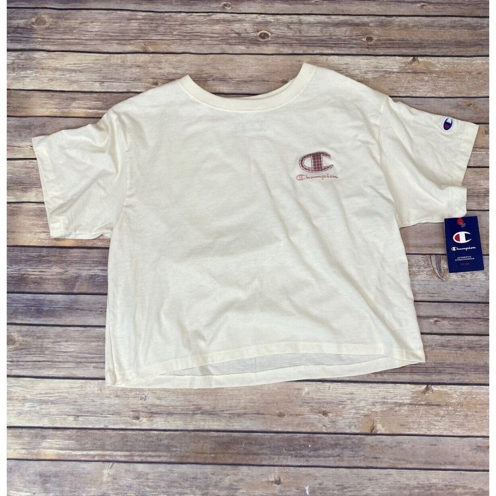 Champion  the cropped graphic lightweight tee natural Size M